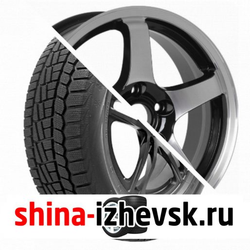 Колесо в сборе Viatti Brina зима (V-521) 185/65 R15 T 88 + CrossStreet CR14 6xR15 4×100 ET46 DIA54.1 Черный полностью полированный в Ижевске